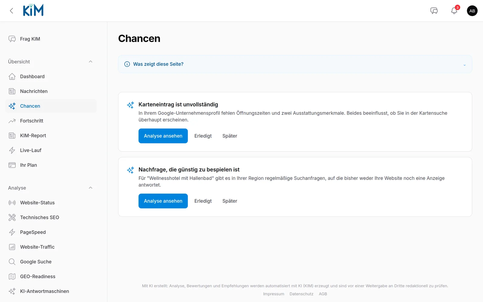 Portalansicht Chancen
